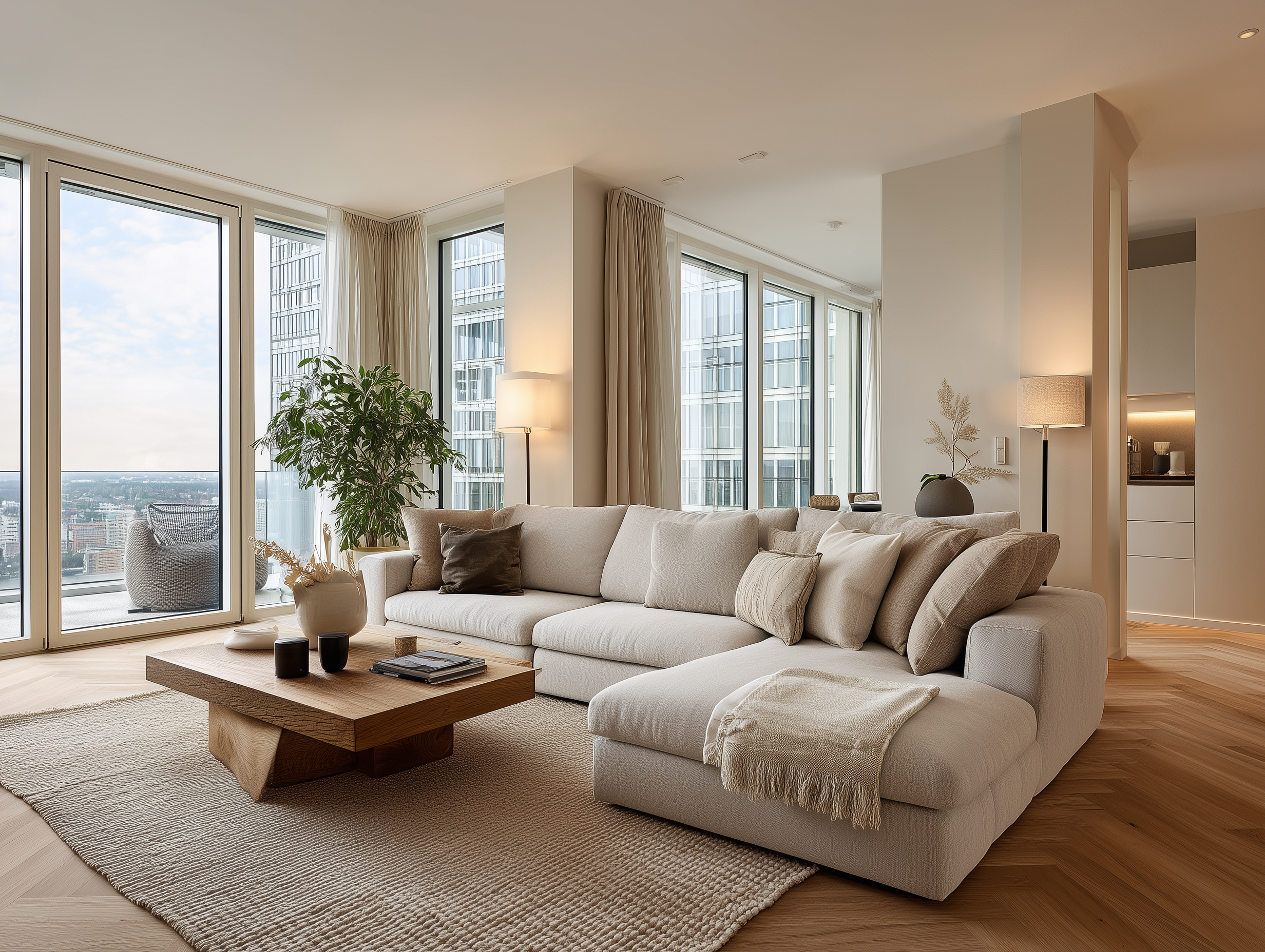 Appartement 3 pièces avec vue panoramique sur le lac de Neuchâtel à Marin